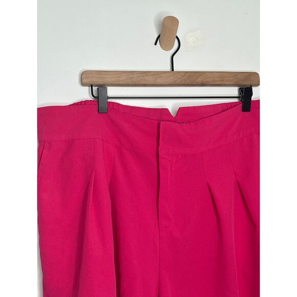 Torrid Pink Wide Leg Crepe Shorts Plus Size 20 Business Casual Barbiecore Dressy - Picture 5 of 12